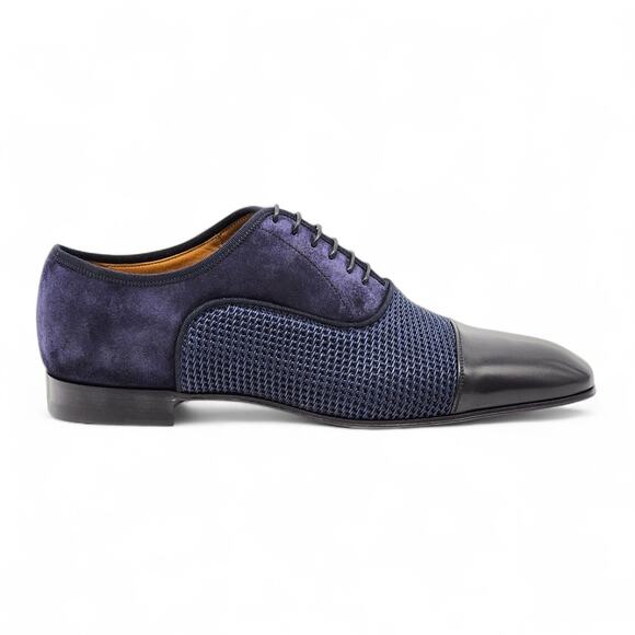 Christian Louboutin Greggo Oxford Leather Shoes Blue EU 41.5 US 8.5 - New $995 - Picture 3 of 8